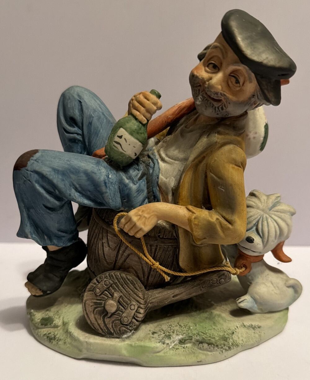 Vintage Lefton Hobo Man Figurine MCM 6.5” hand Painted Porcelain Japan 405